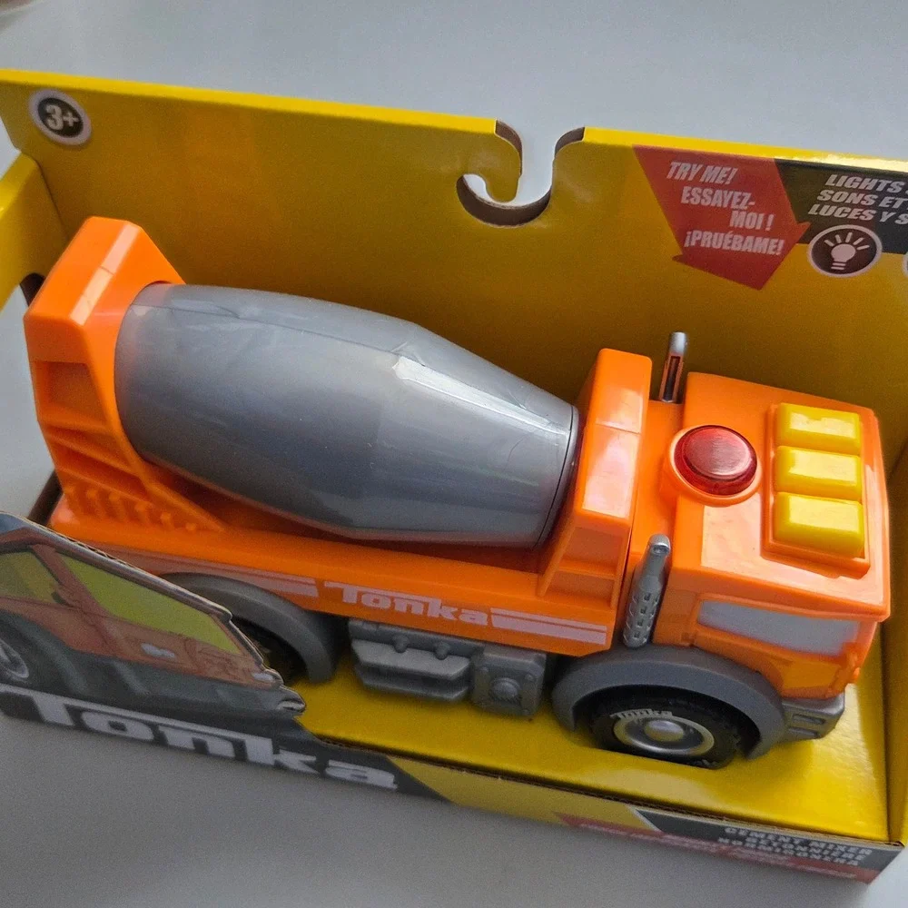 Tonka Mighty Force Cement Mixer Toy Truck Lights and Sounds‎ Orange 06624YL NEW